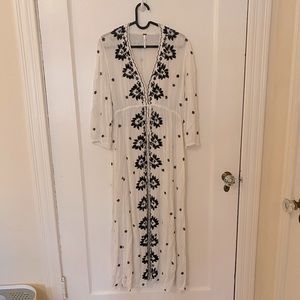 Free People | Gauzy embroidered maxi dress